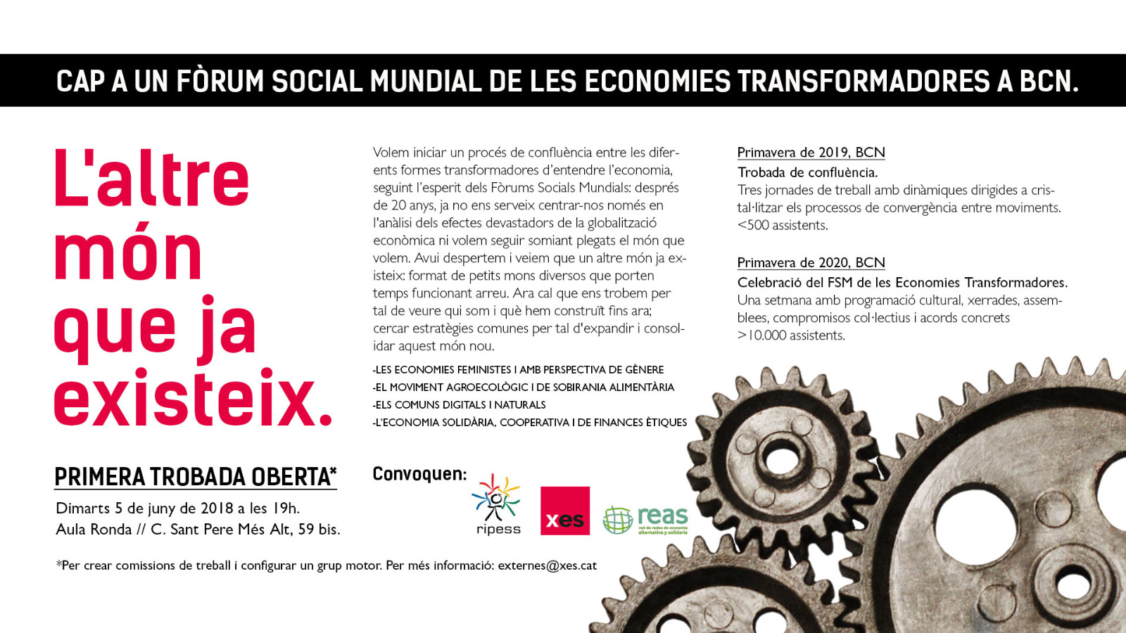 Cap a un Fòrum Social Mundial de les economies transformadores a Barcelona