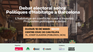 Debat electoral polítiques d'habitatge BCN @ Centre Cívic Can Felipa